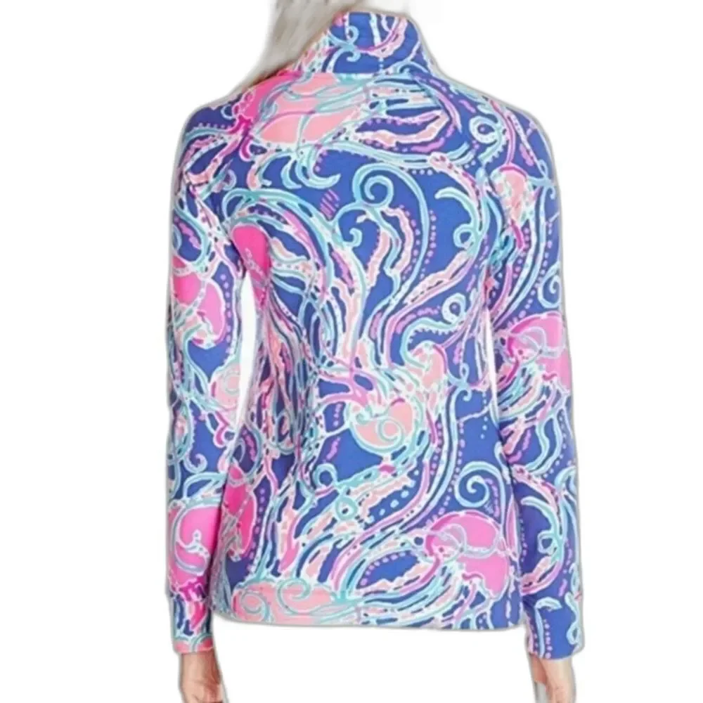 Lilly Pulitzer Captain Popover Size XXS Iris Blue Jellies Be Jammin Print - Picture 3 of 13